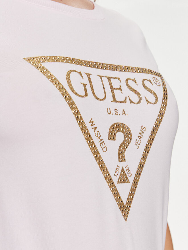 Guess Guess Marškinėliai W4RI69 J1314 Rožinė Regular Fit