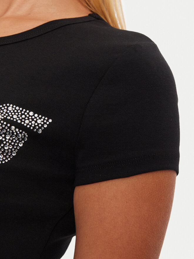 Guess Guess T-Shirt V4BI16 KCIV1 Μαύρο Regular Fit