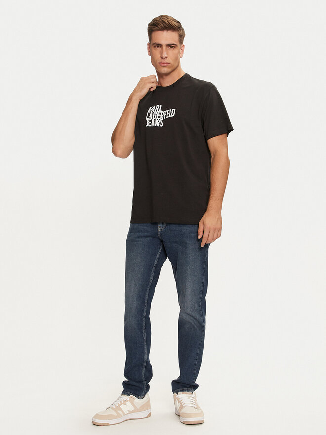 Karl Lagerfeld Jeans Karl Lagerfeld Jeans T-Shirt 246D1711 Schwarz Regular Fit