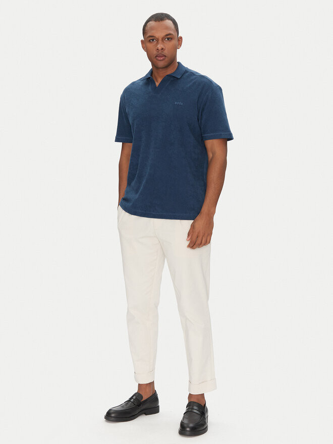 BOSS BOSS Poloshirt Pe_Doubletowel 50539869 Dunkelblau Relaxed Fit