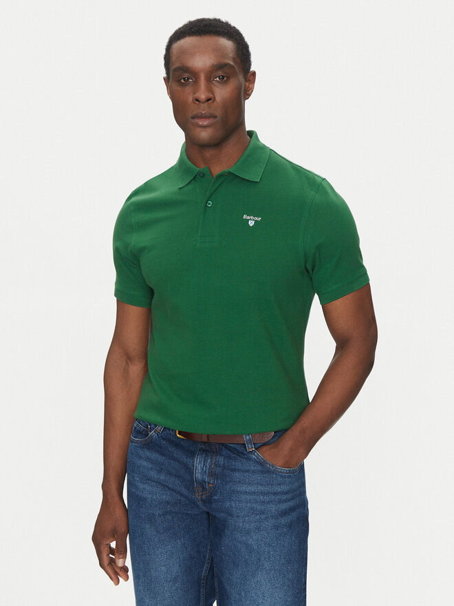 Barbour Barbour Poloshirt Original Sports MML0358OL72 Grün Tailored Fit