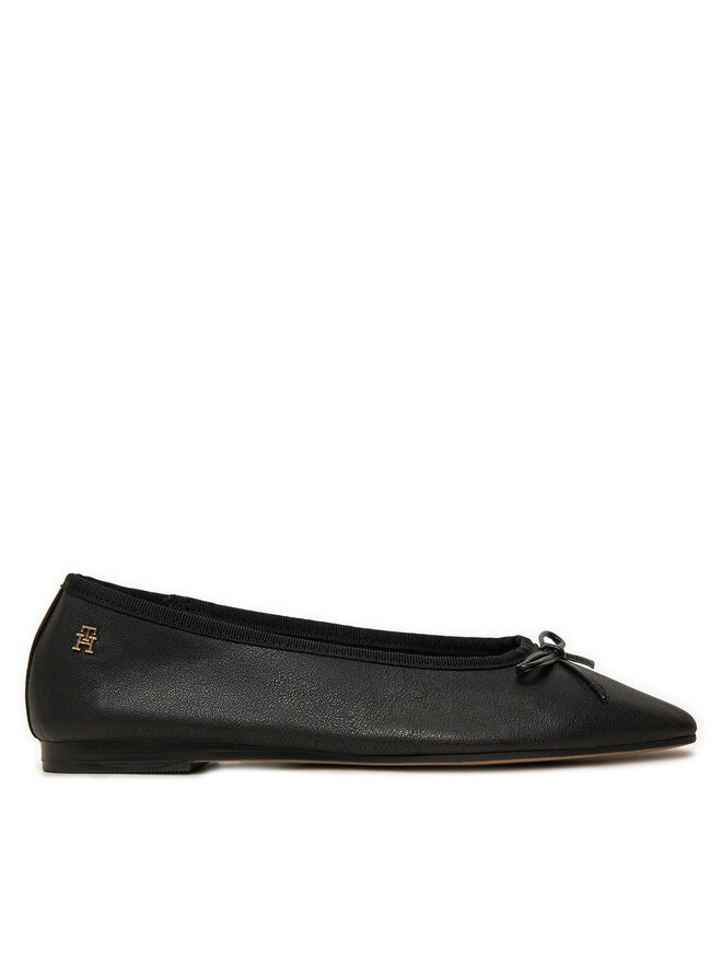 Tommy Hilfiger Балеринки Tommy Hilfiger Soft Leather FW0FW08355 Черен