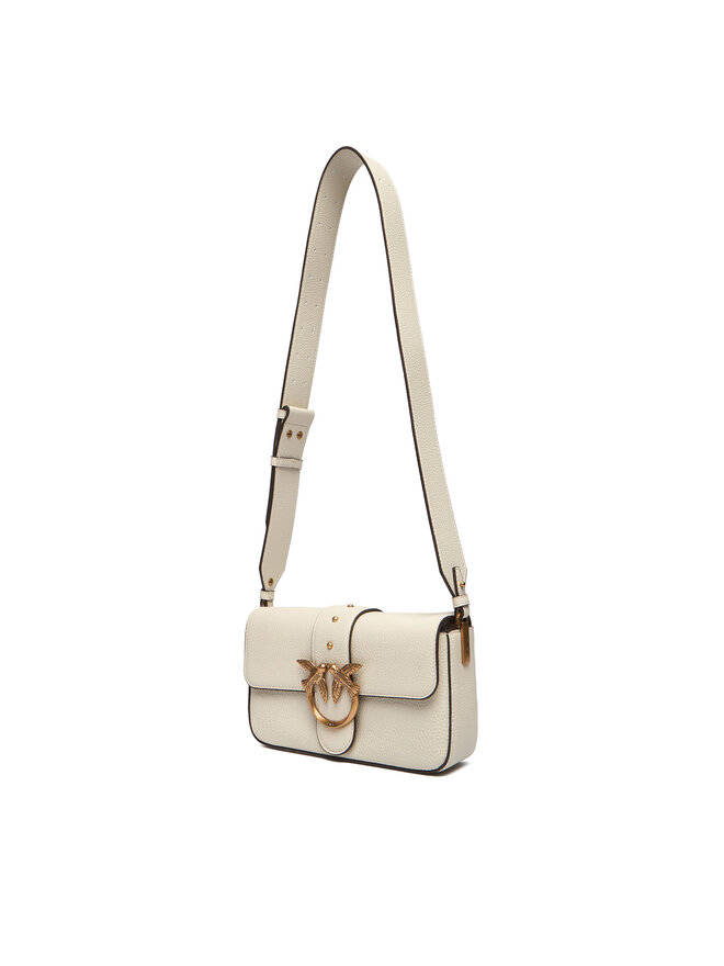 PINKO Handtasche PINKO Love One Mini Slouchy Fl Al 25-26 104340 A2OX Écru