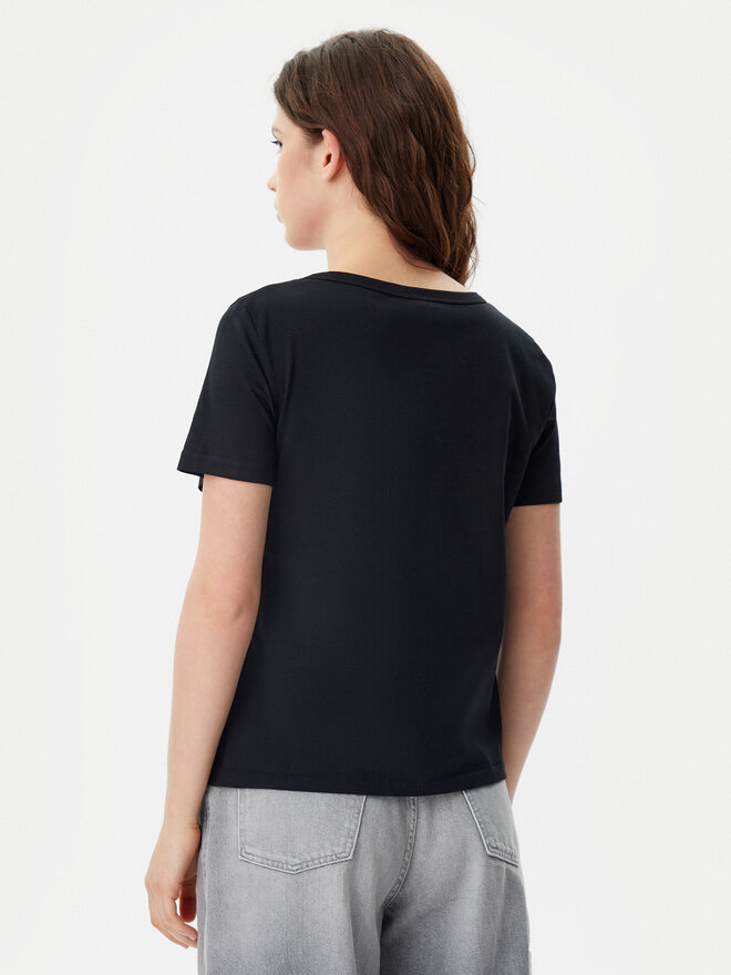 Gap Gap Marškinėliai 740140-03 Juoda Regular Fit