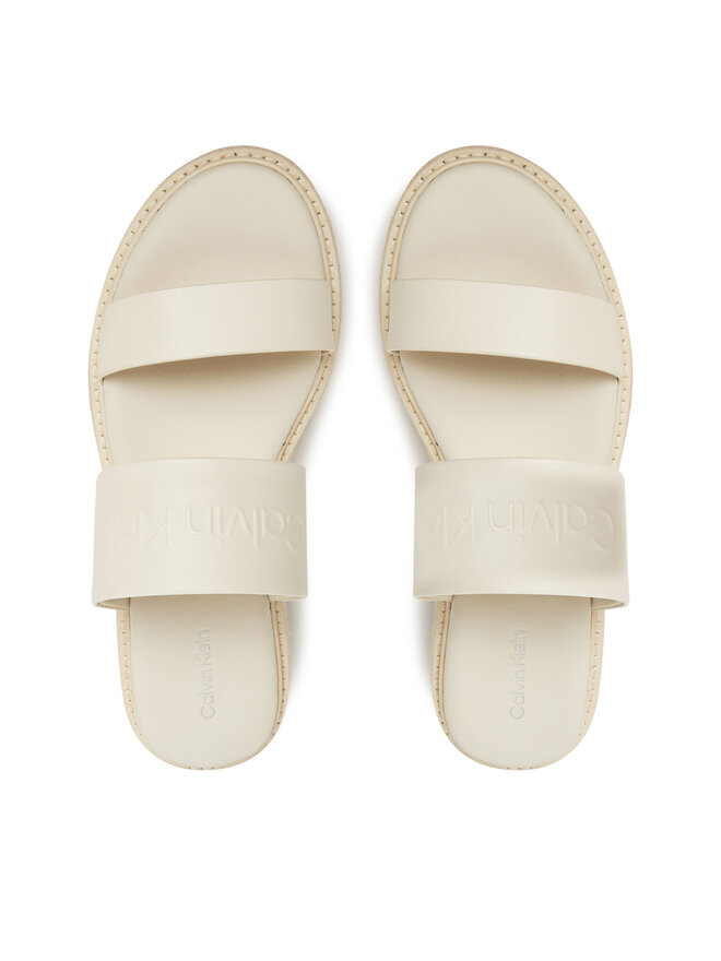 Calvin Klein Espadrilles Calvin Klein Flatform Wedge Slide - He HW0HW02374 Écru