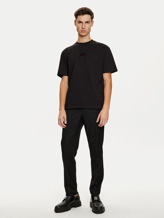 HUGO Hugo T-Shirt Dugojelly 50524831 Μαύρο Relaxed Fit