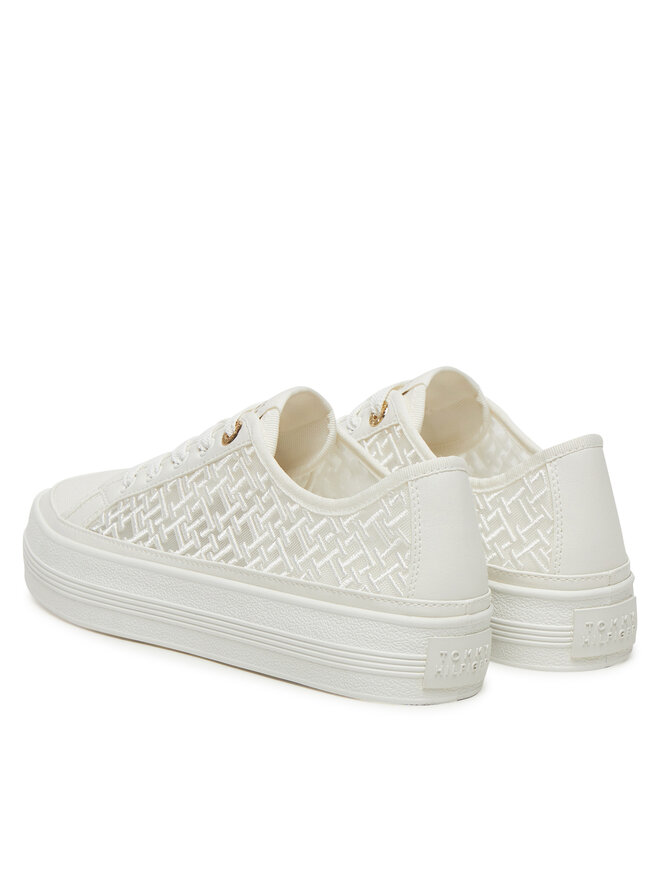 Tommy Hilfiger Sneakers Tommy Hilfiger Vulc Embroidered Sneaker FW0FW08685 Bianco