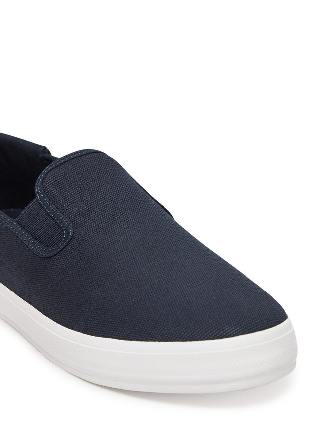 Tommy Hilfiger Tenisky Tommy Hilfiger Vulc Canvas Slip-On Sneaker FW0FW08645 Tmavomodrá