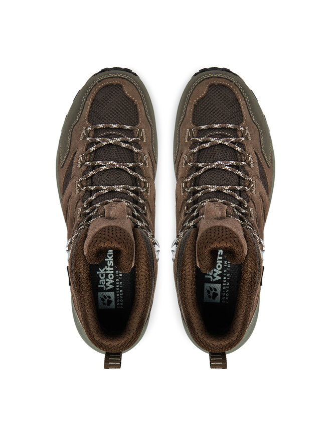 Jack Wolfskin Trekkingi Jack Wolfskin Vojo Tour Texapore Mid M A62072 Brązowy
