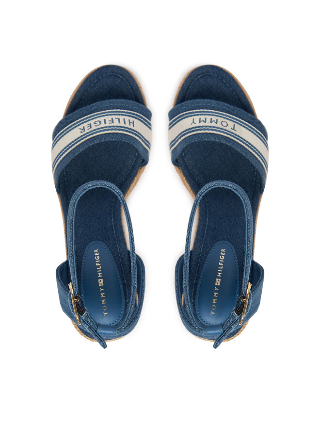 Tommy Hilfiger Espadrilles Tommy Hilfiger High Wedge Espad Webbing FW0FW09342 Blau