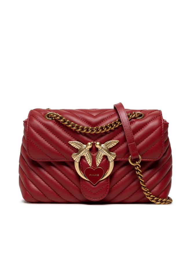 PINKO Handtasche Pinko Love Mini Lady Puff Chevron Cl Al 22-23 PLTT 1P22UN A03Z Rot