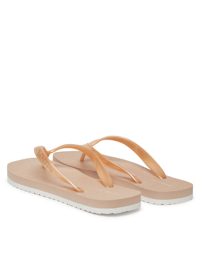 Calvin Klein Jeans Japonke Calvin Klein Jeans Thong+ Tpu Metallic YW0YW01720 Roza