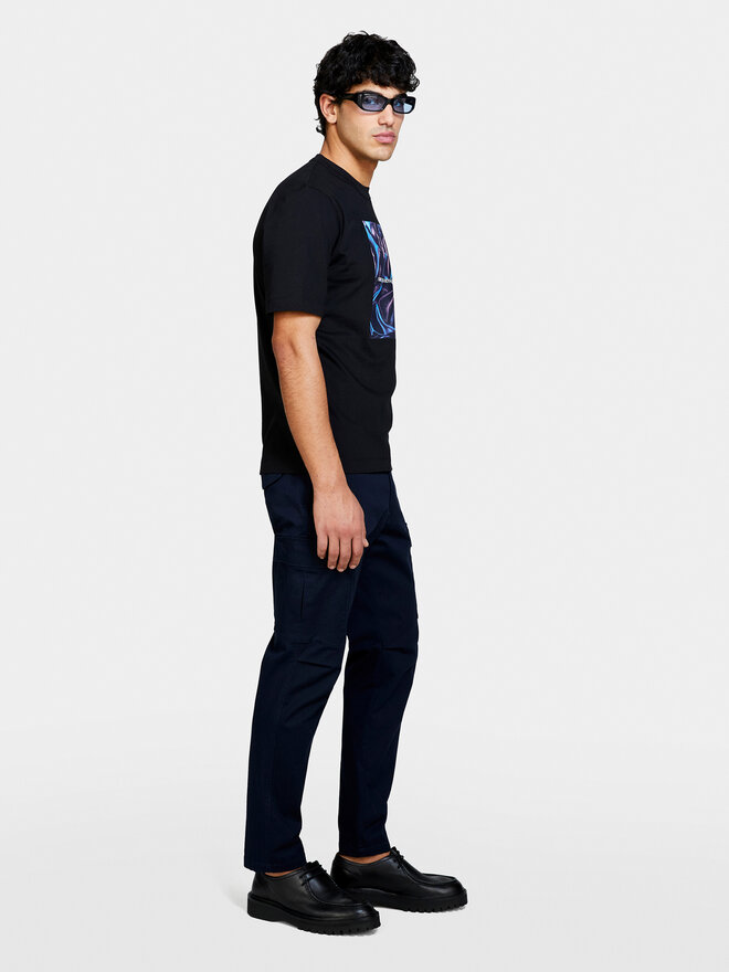 Sisley Sisley T-Shirt 3I1XS103I Schwarz Regular Fit