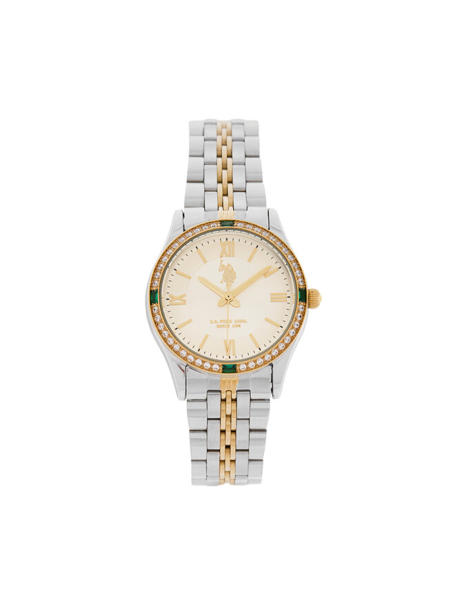 U.S. Polo Assn. Conjunto de reloj y pulsera U.S. Polo Assn. Giselle USP6332TW Plata