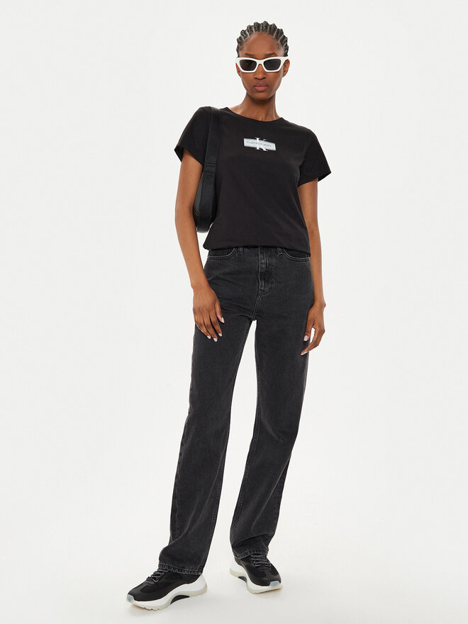 Calvin Klein Jeans Calvin Klein Jeans T-Shirt Faded Monologo J20J223625 Μαύρο Slim Fit