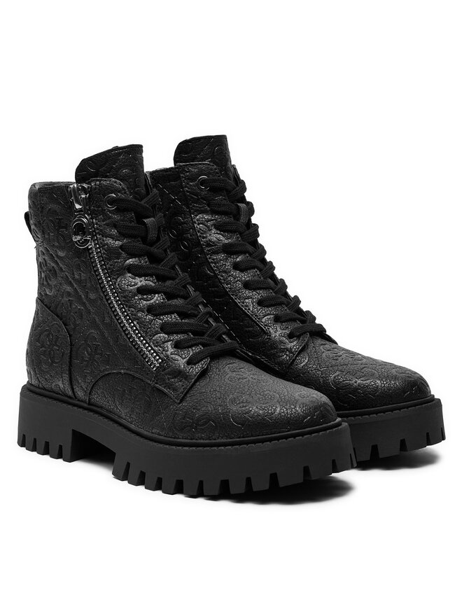 Guess Polokozačky Guess Fiona FLTFIO FAL10 Černá