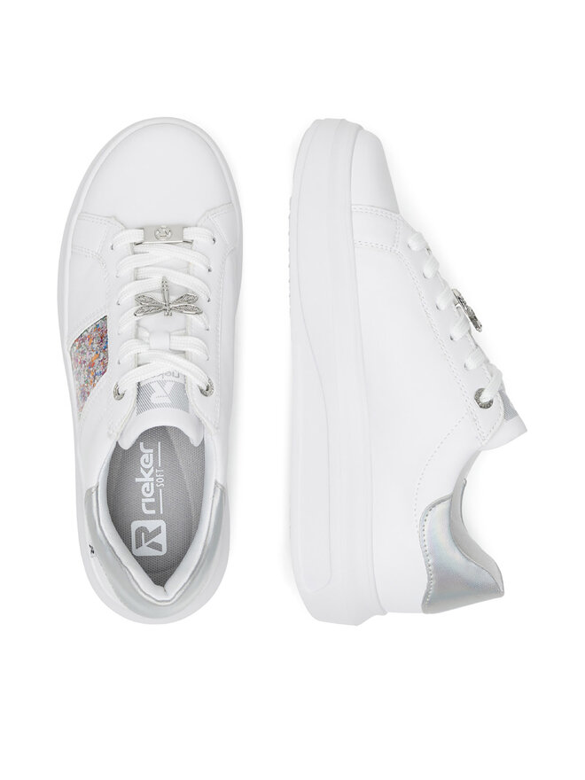 Rieker Revolution Lifestyle Sneakersy Rieker Revolution Lifestyle W1202-83 Biały