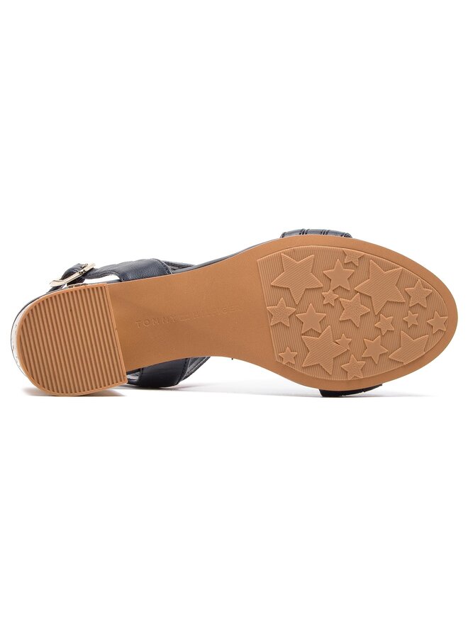 Tommy Hilfiger Basutės Tommy Hilfiger Strappy Mid Heel Sandal FW0FW03671 Tamsiai mėlyna