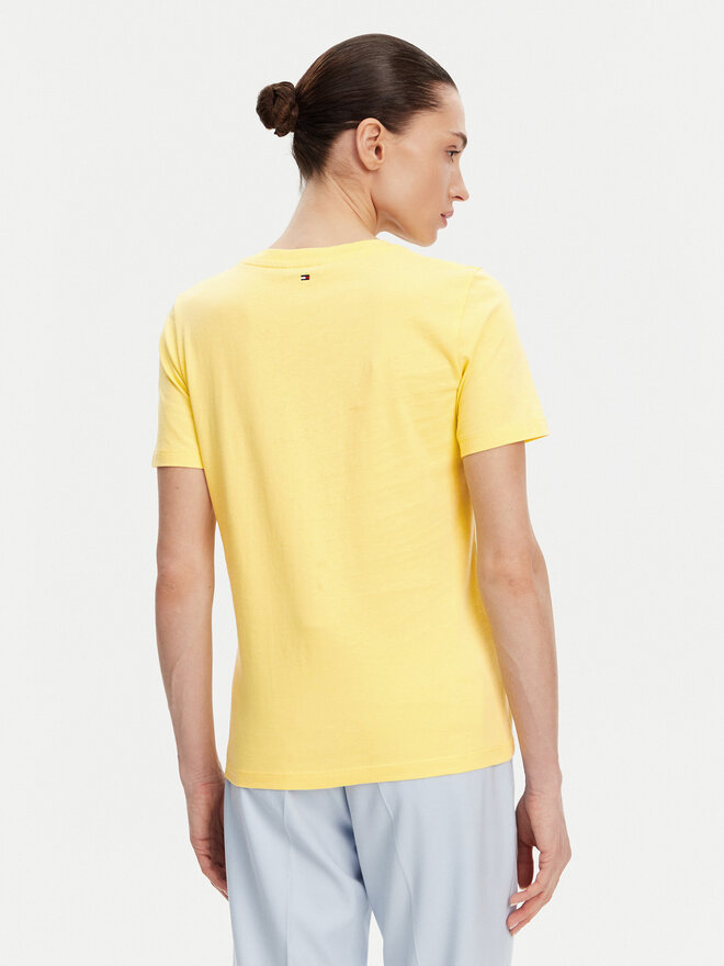 Tommy Hilfiger Tommy Hilfiger Camiseta WW0WW45522 Amarillo Regular Fit