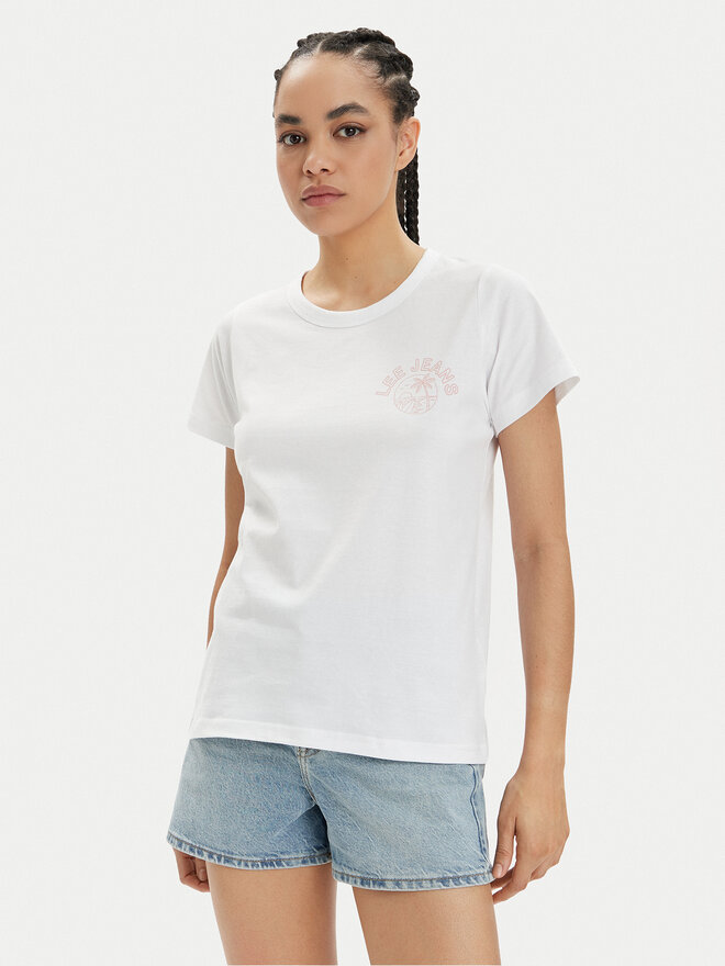 Lee Lee T-Shirt 112350224 Weiß Slim Fit
