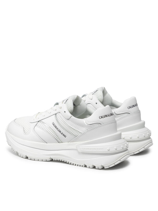 Calvin Klein Jeans Сникърси Calvin Klein Jeans Runner Laceup Sneaker Snap Wn YW0YW00467 Бял