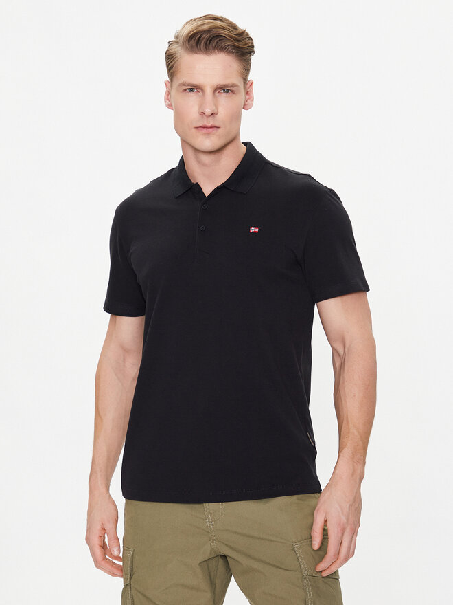 Napapijri Napapijri Poloshirt Ealis NP0A4H8B Schwarz Regular Fit