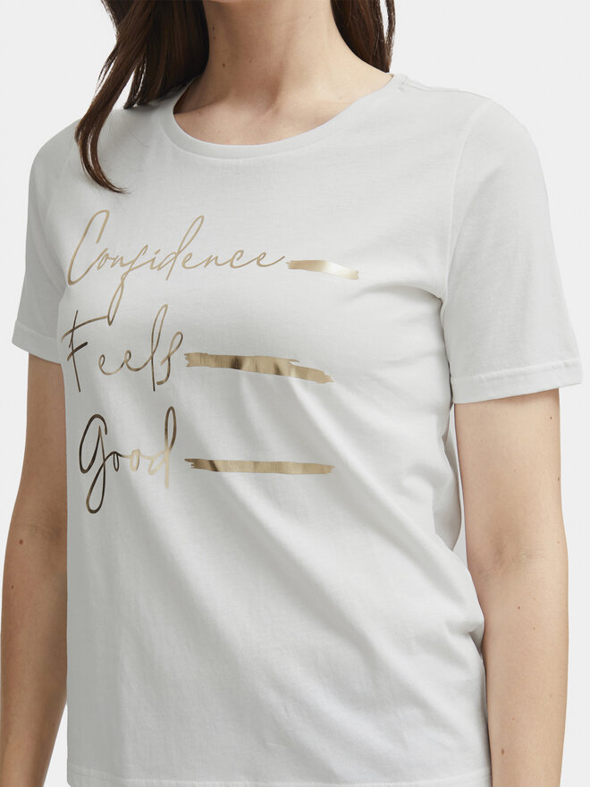Fransa Fransa Camiseta 20613424 Blanco Regular Fit