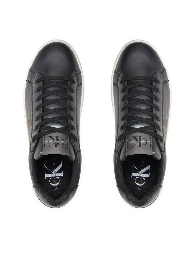 Calvin Klein Jeans Снікерcи Calvin Klein Jeans Bold Platf Low Lace Lth Ml Mtl YW0YW01464 Чорний