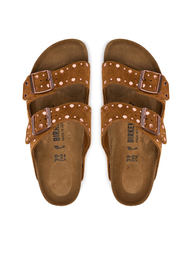 Birkenstock Pantoletten Birkenstock Arizona Rivet 1031731 Braun
