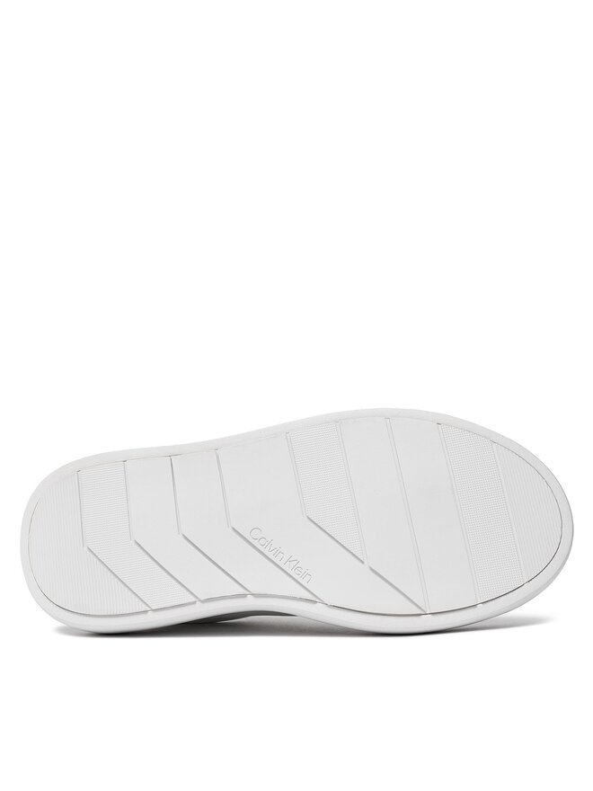 Calvin Klein Sneakersy Calvin Klein Bubble Cupsole Lace Up Metallic HW0HW02008 Srebrny