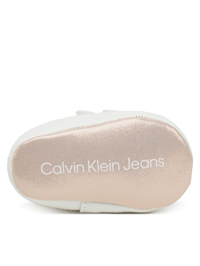 Calvin Klein Jeans Sneakersy Calvin Klein Jeans Low Cut Velcro V0A9-82005-1582 Biały