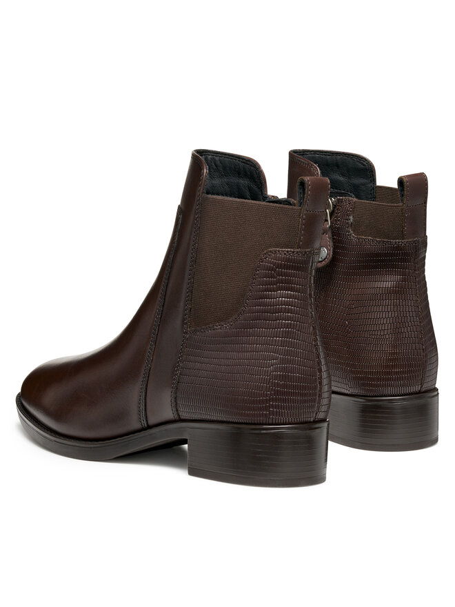 Geox Polokozačky Geox D Felicity D94G1G 04347 C6006 Hnědá