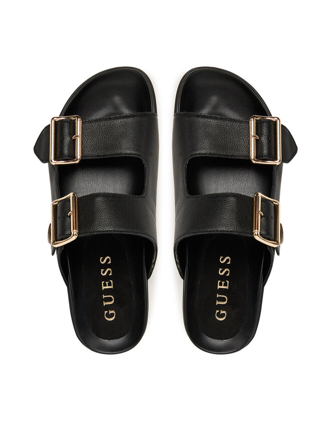 Guess Şlapi Guess FLTFST LEA03 Negru