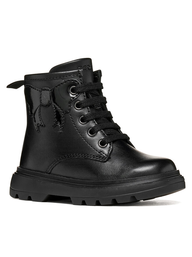 Geox Schnürschuhe Geox B Kiddartah Girl B665YA 08502 C9999 S Schwarz