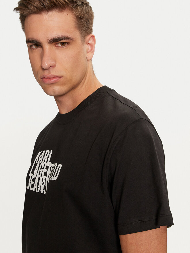 Karl Lagerfeld Jeans Karl Lagerfeld Jeans T-Shirt 246D1711 Μαύρο Regular Fit