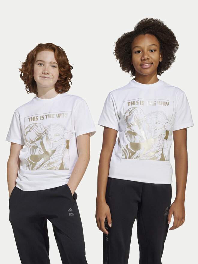 adidas adidas Marškinėliai Star Wars The Mandalorian™ JF3637 Balta Regular Fit