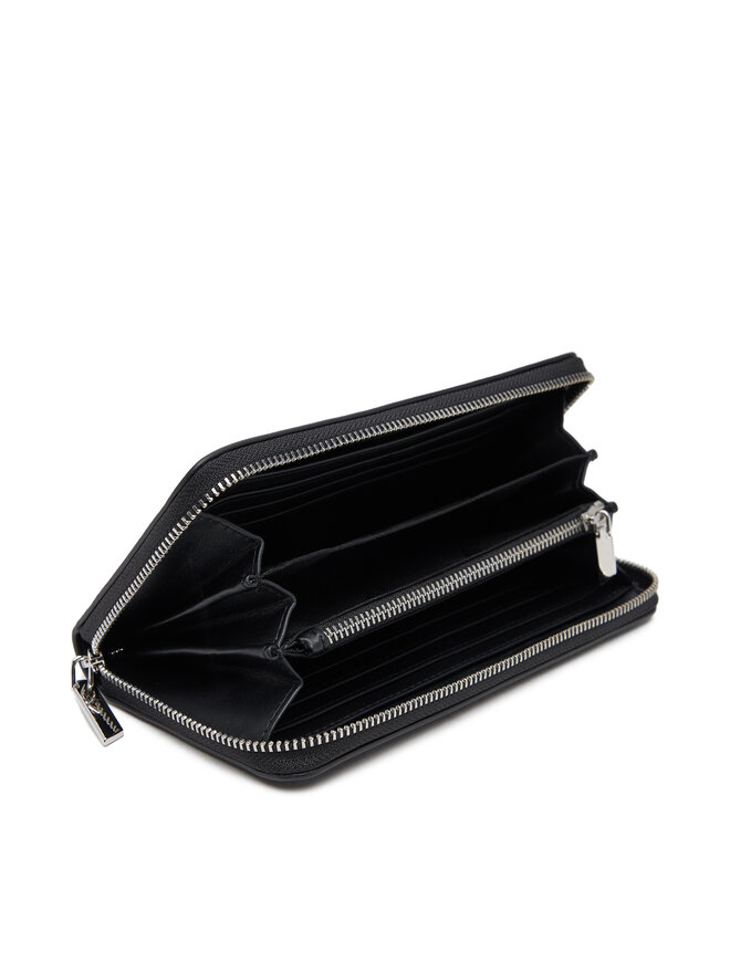Calvin Klein Μεγάλο Πορτοφόλι Γυναικείο Calvin Klein Ck Must Large Zip Around Wallet K60K606698 Μαύρο