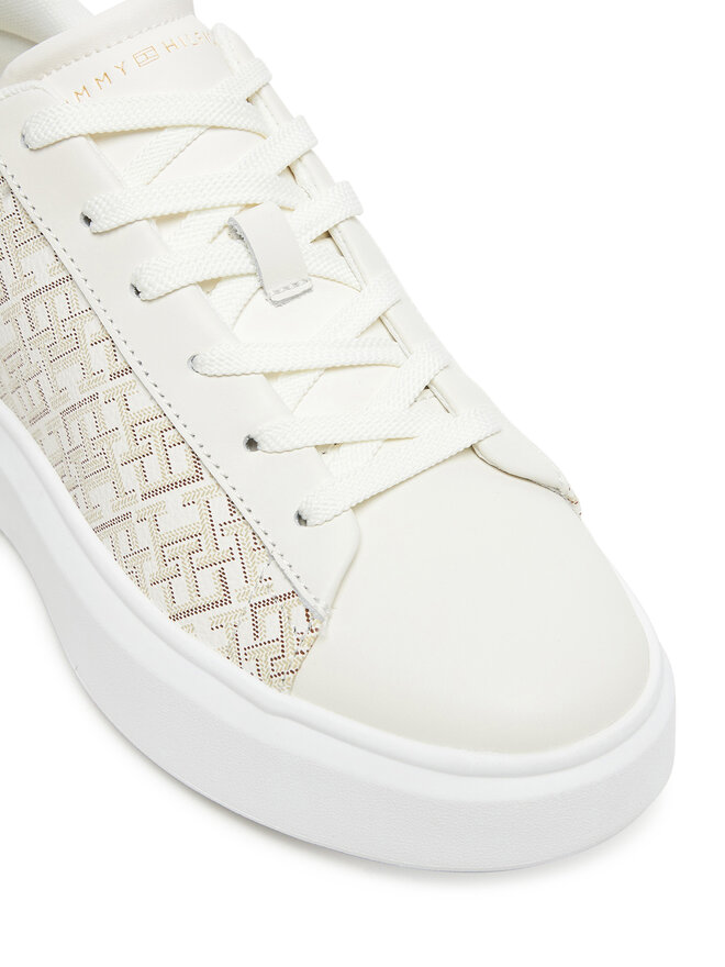 Tommy Hilfiger Αθλητικά Tommy Hilfiger Monogram Platform Snk FW0FW09155 Εκρού