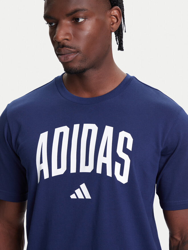 adidas adidas Marškinėliai Collegiate Lineage Graphic JM6417 Mėlyna Regular Fit