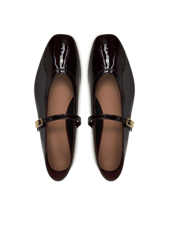Tommy Hilfiger Baleriny Tommy Hilfiger FW0FW08577 Bordowy
