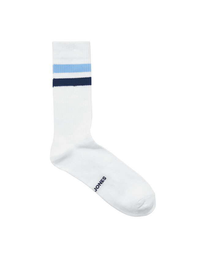 Jack&Jones Zestaw 5 par wysokich skarpet męskich Jack&Jones Tirana 12277074 Biały