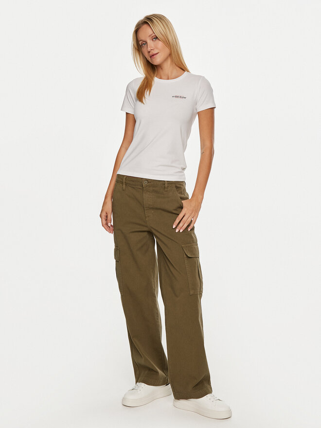 Guess Jeans Guess Jeans Póló W4YI02 J1314 Fehér Slim Fit