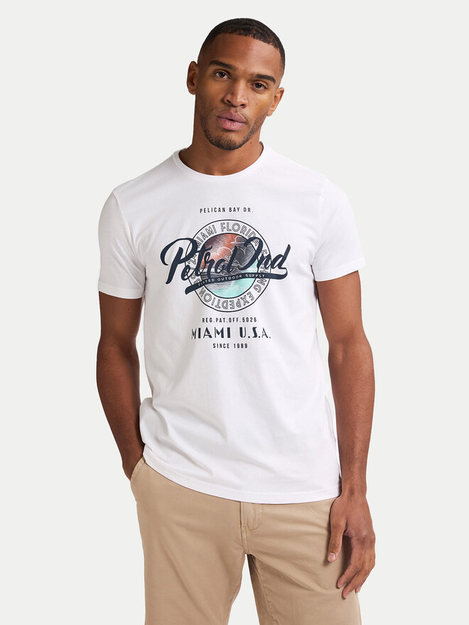 Petrol Industries Petrol Industries Camiseta M-1050-TSR602 Blanco Regular Fit