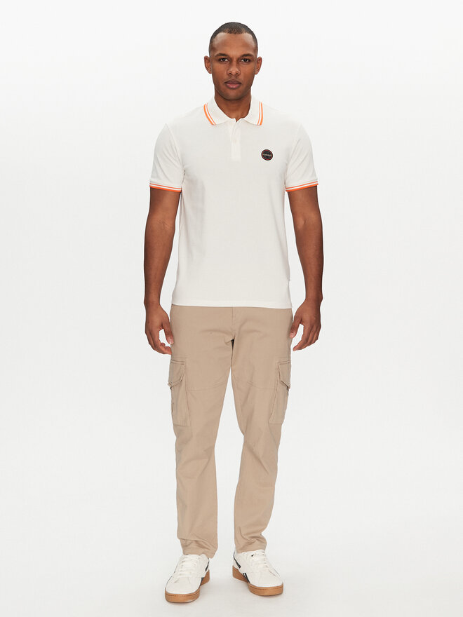 Napapijri Napapijri Polo majica E-Macas NP0A4ID5N1A1 Bela Regular Fit