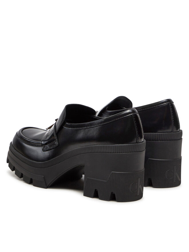 Calvin Klein Jeans Półbuty Calvin Klein Jeans Chunky Heeled Loafer Mg Mtr YW0YW01494 Czarny