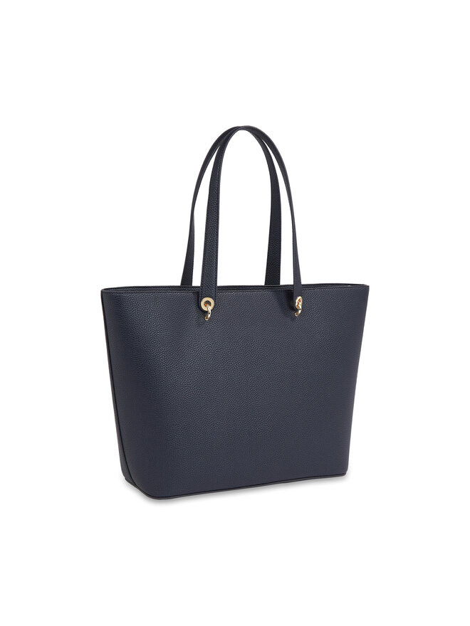 Tommy Hilfiger Handtasche Tommy Hilfiger Emblem Shopper AW0AW15178 Dunkelblau