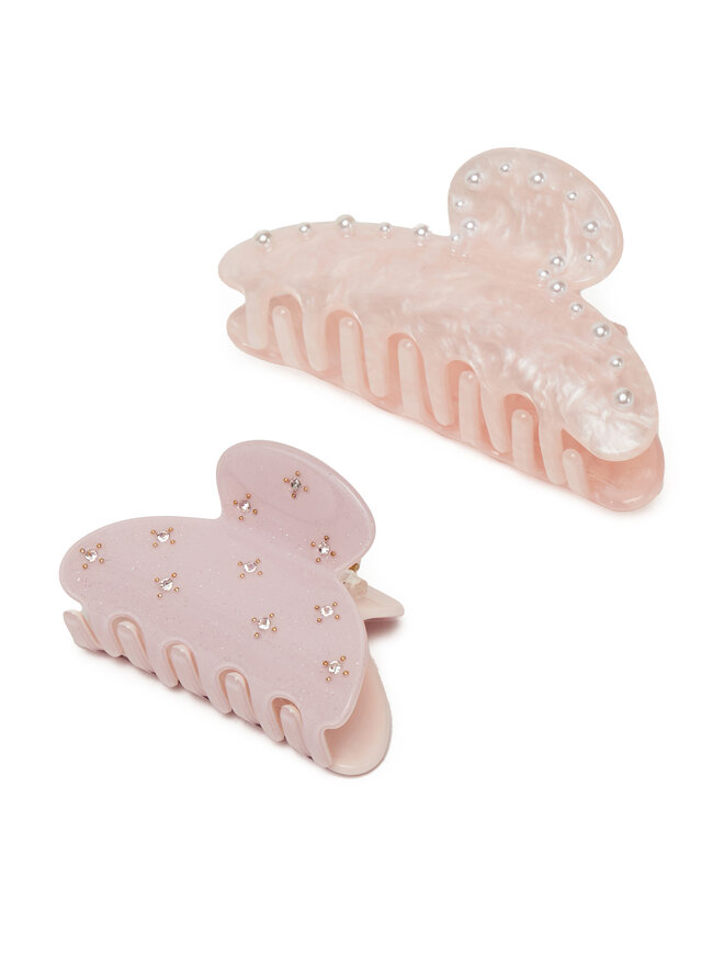 Pieces 2er-Set Haarspangen Pieces Pclala 2-Pack Hairshark 17156122 Rosa