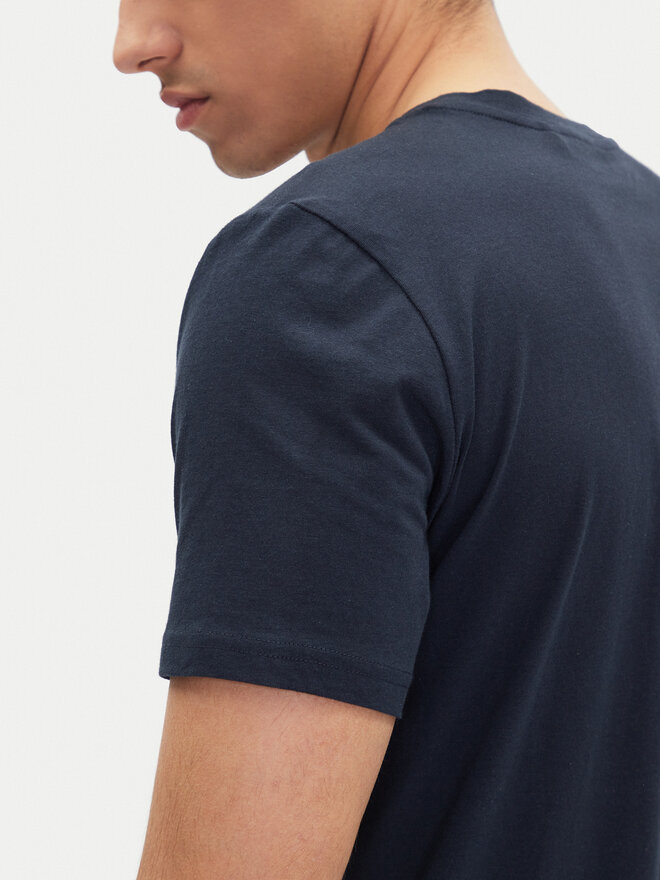 Mustang Mustang T-Shirt Austin 1016281 Dunkelblau Regular Fit
