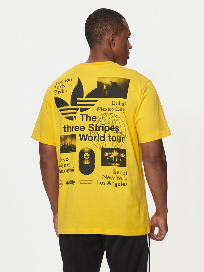 adidas adidas T-shirt BT IS0183 Žuta Regular Fit