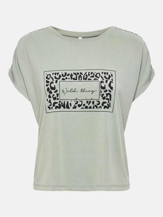 ONLY ONLY Camiseta Free 15293567 Verde Regular Fit
